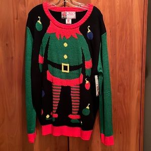 🎄🎅🏻 ELF Ugly Christmas Sweater - Unisex XXL Acrylic be an ELF for Christmas!